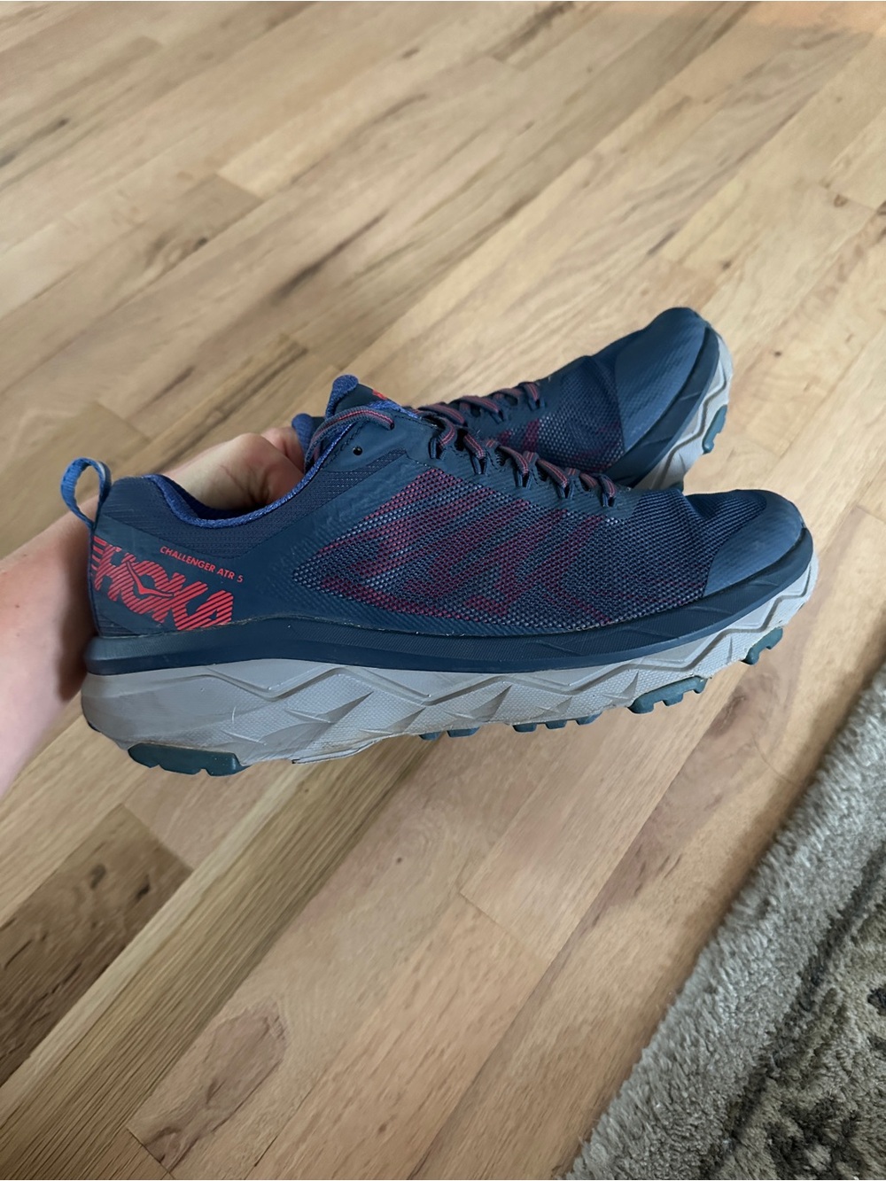 Hoka Challenger ATR 5 Trail Running Shoes Men's Size 10 Navy